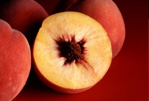 Peaches cut